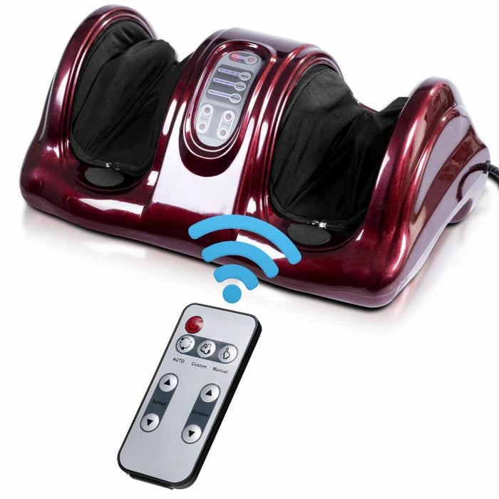 Remote-Controlled Portable Foot Massager Brown