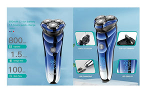 VGR V-305 Electric Shaver for Men – Waterproof Rotary Razor with LED Display & Pop-Up Trimmer