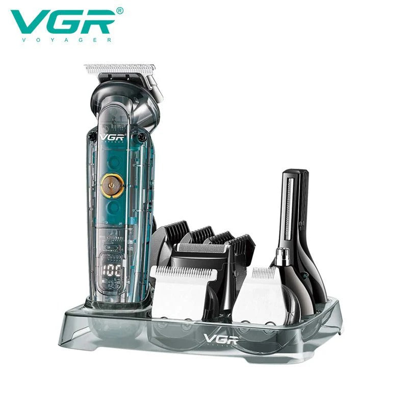 VGR V-102 Professional 3-in-1 Shaving Set – Wired & Wireless, Waterproof, LED Display