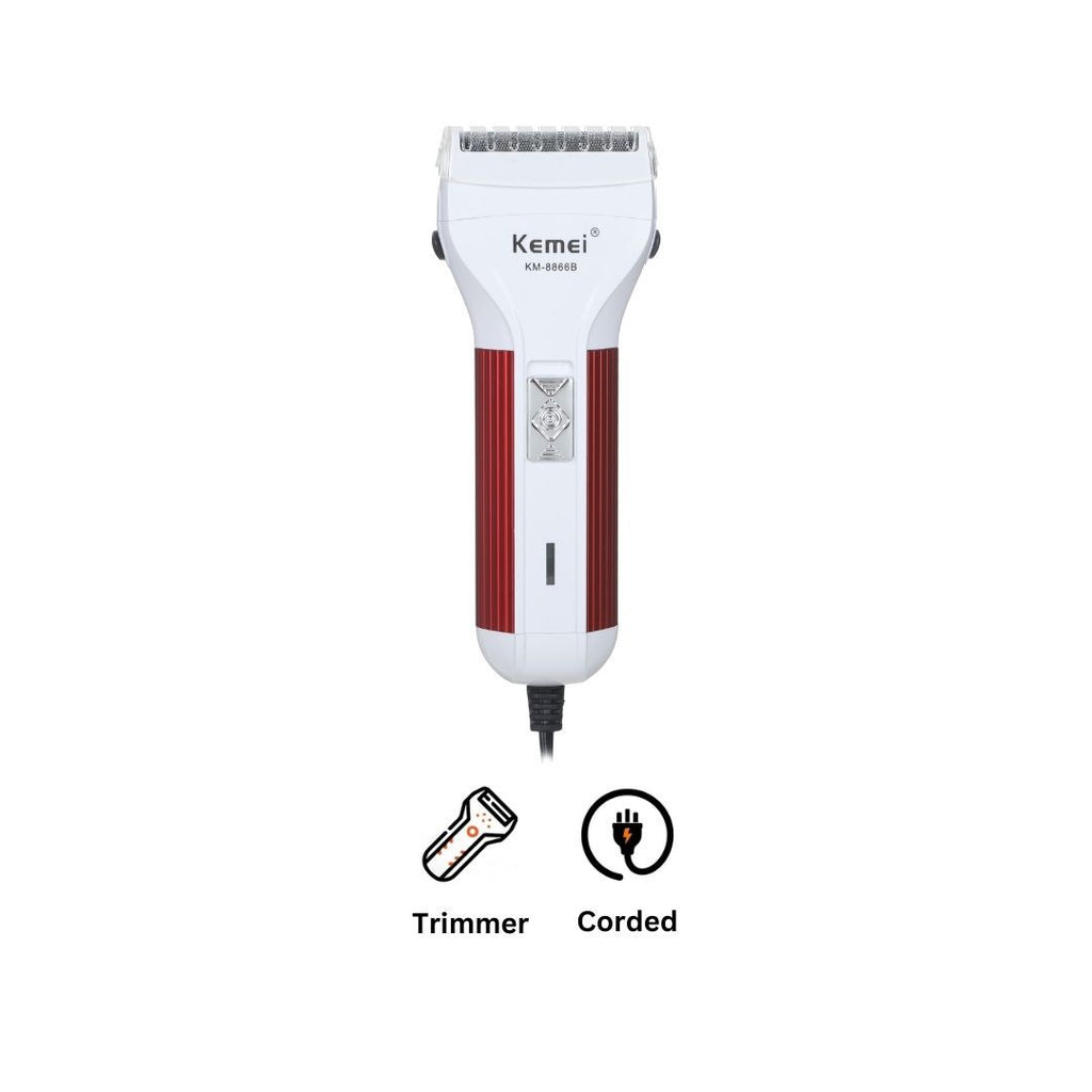 Kemei KM-8866B- Men’s Electric Hair Trimmer – Precision Edging with Metal Blade