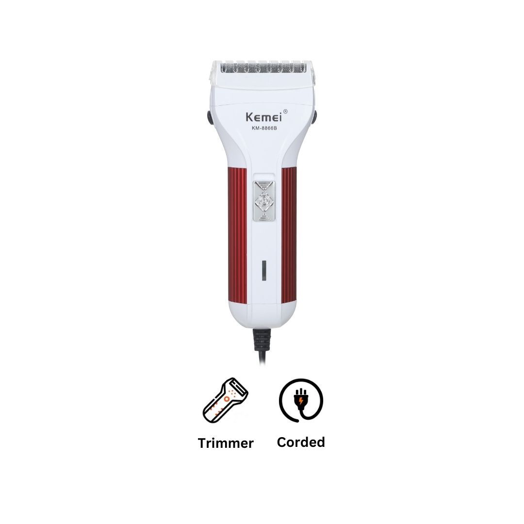 Kemei KM-8866B- Men’s Electric Hair Trimmer – Precision Edging with Metal Blade