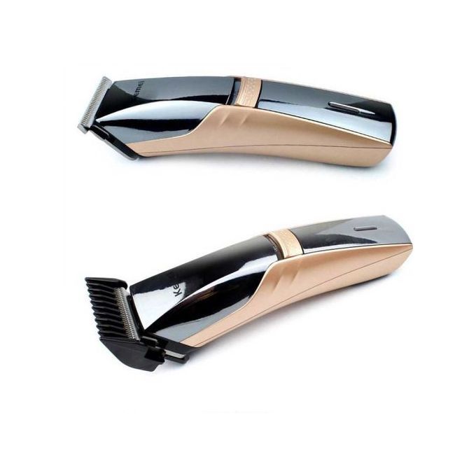 KM-5018 Professional Hair Clipper for Men – Sharp Blade, Dual Power, Smart Chip – Black/Gold