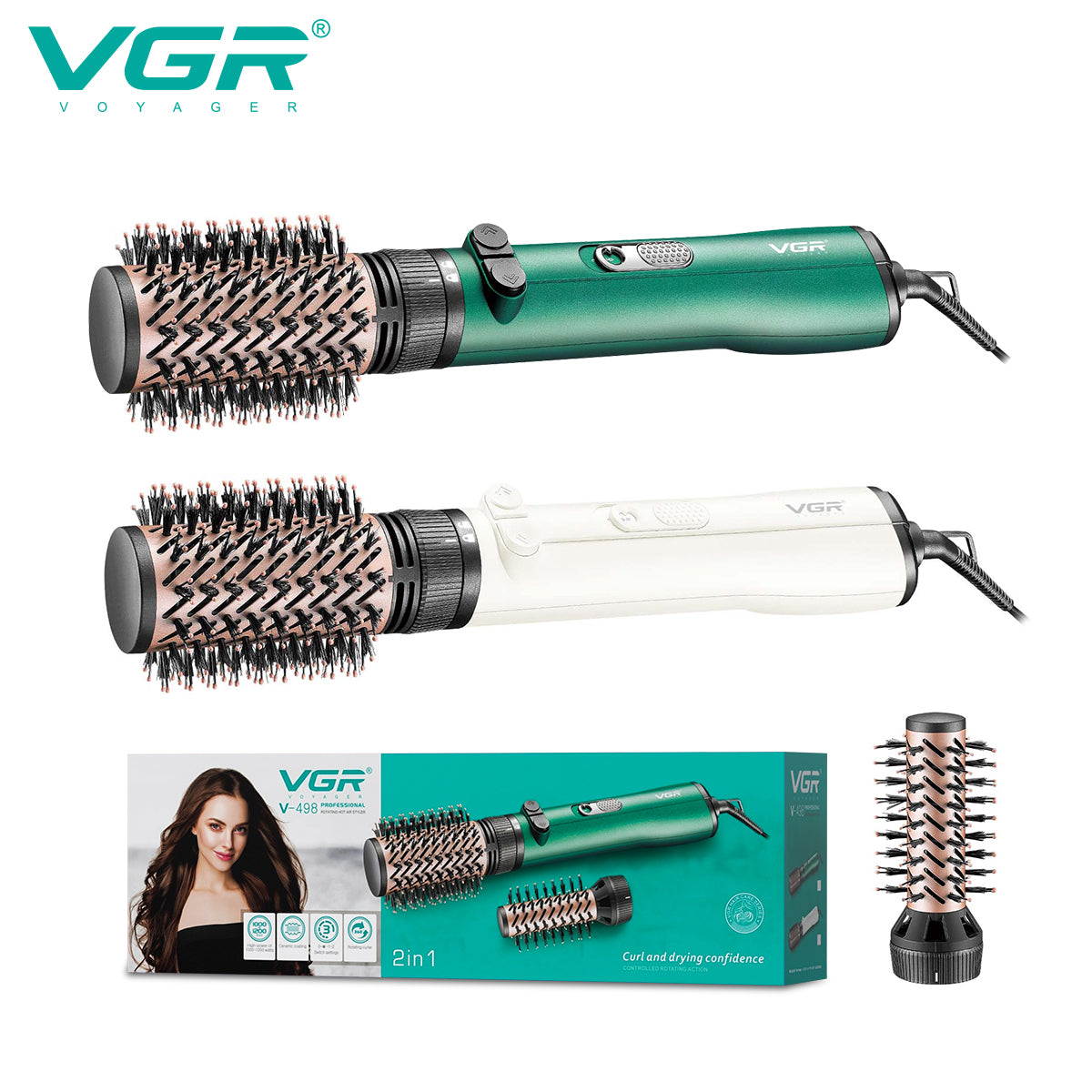 VGR V-498 Professional Ionic Hair Dryer Brush