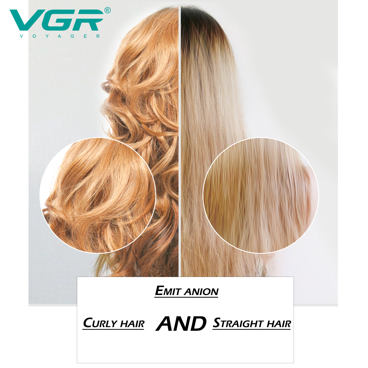 VGR V-492 Professional 2-in-1 Hot Air Brush