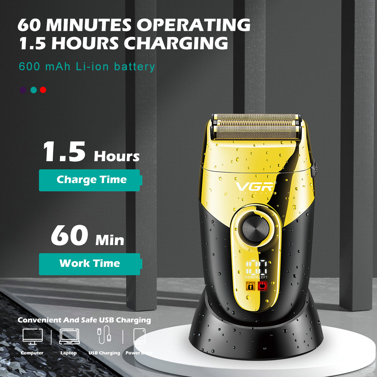 VGR V-383 Professional Hair Clipper for Men