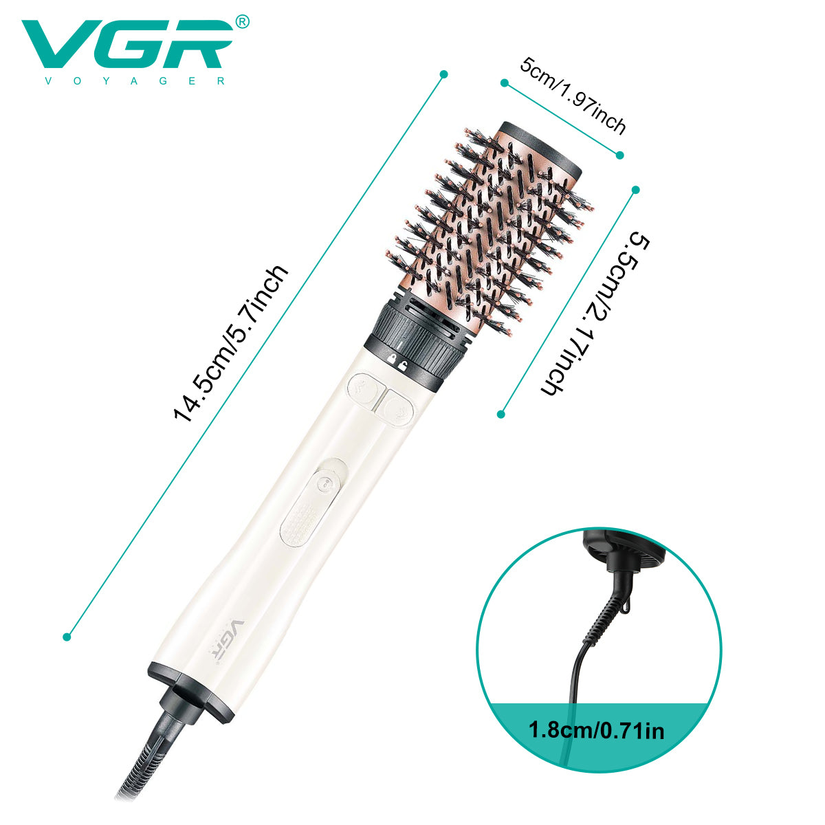 VGR V-498 Professional Ionic Hair Dryer Brush