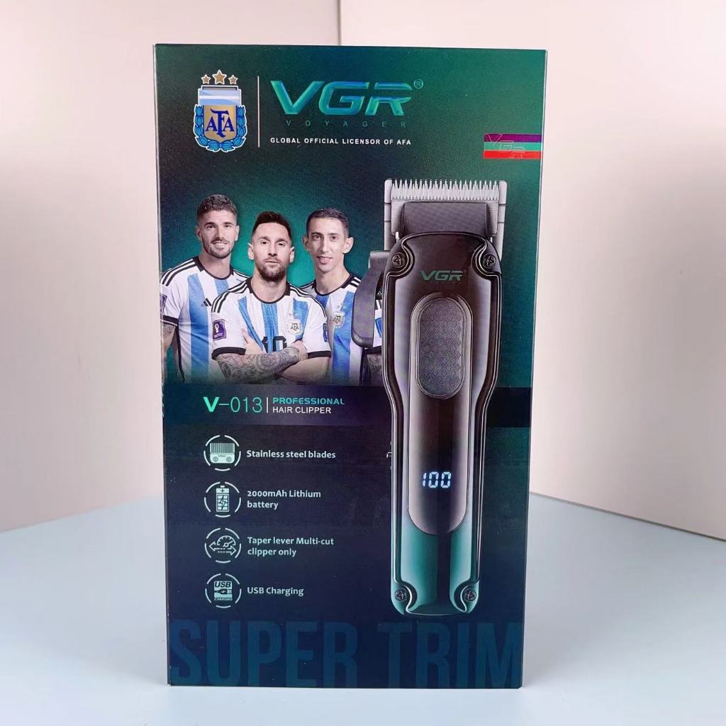 VGR V-013 Professional Hair Clipper – Cordless & Corded, Long Runtime, LED Display