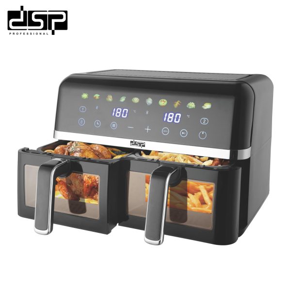 Dual-Basket Digital Air Fryer with 10L Capacity - KB2174