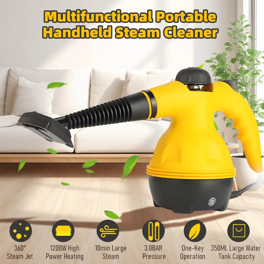 Steam Cleaner, for Home ,Kitchen , Bathroom ,1000W , 350ml