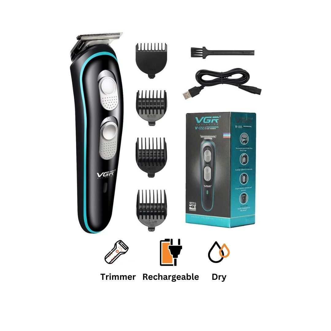 V-070Rechаrɡеable Waterproof Hair Trimmer Black 700grams