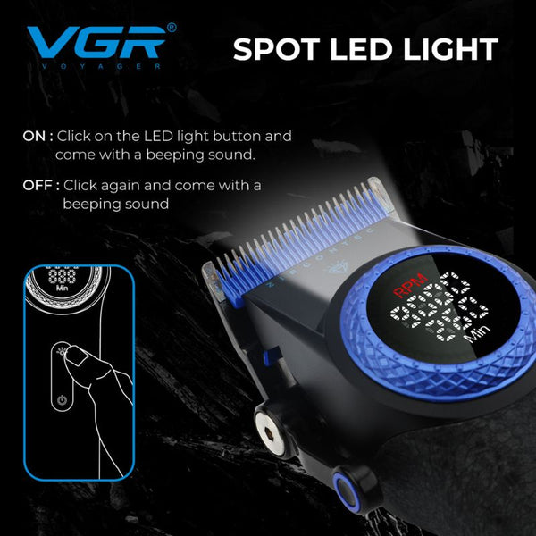 VGR V-001 Pro Professional Hair Clipper – DLC Ceramic Blades