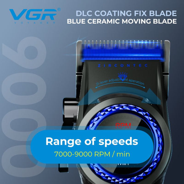 VGR V-001 Pro Professional Hair Clipper – DLC Ceramic Blades