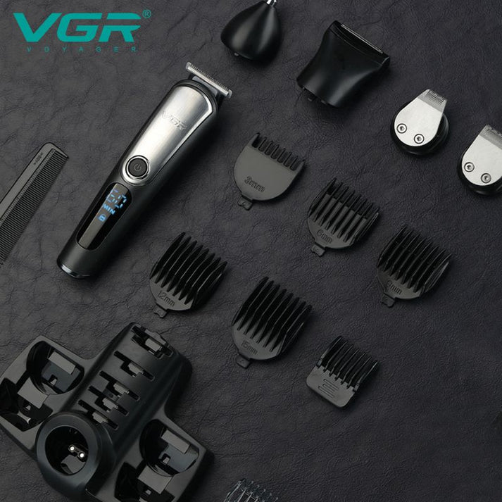 VGR V-105 5-in-1 Grooming Kit for Men – Stainless Steel Blades, USB Rechargeable, 60-Min Runtime