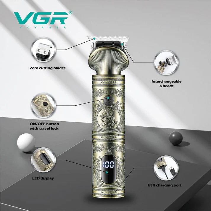 VGR V-106 3-in-1 Grooming Kit for Men – Metal Body, 180-Min Runtime, USB Rechargeable