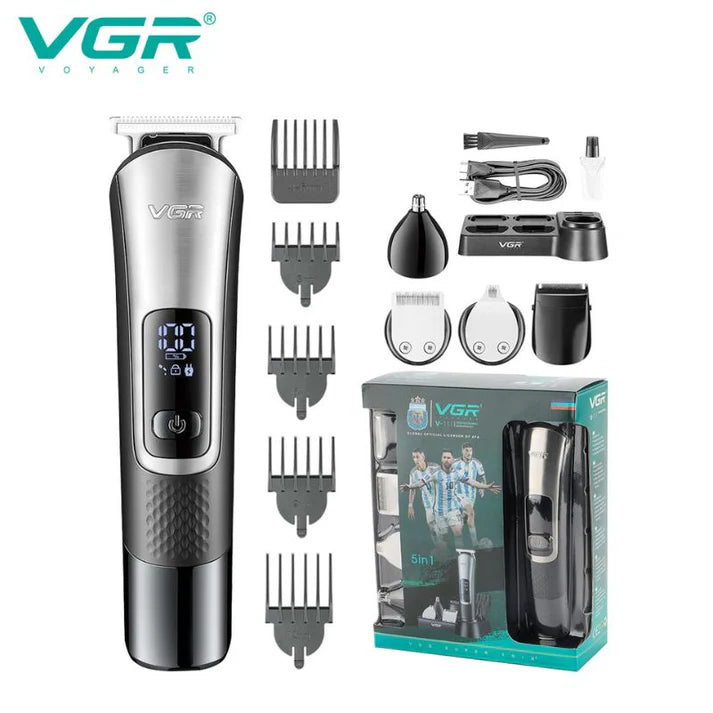 VGR V-111 Professional Hair Grooming Kit – 300-Min Runtime, Fast USB Charging, Precision Blades