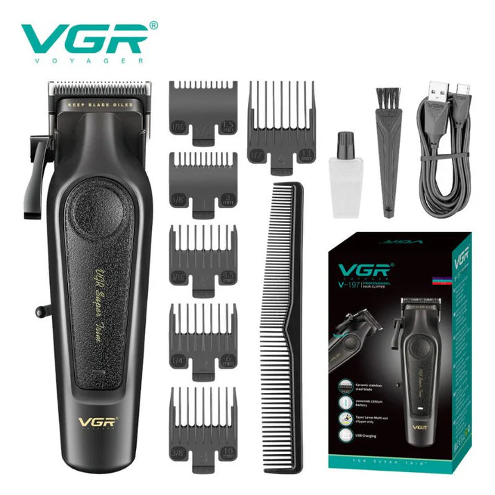 VGR V-197 Professional Hair Clipper for Men – Ceramic & Stainless Steel Blades