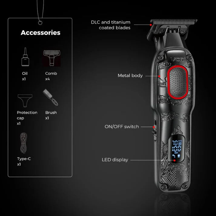 VGR V-254 Professional Cordless Hair Trimmer for Men
