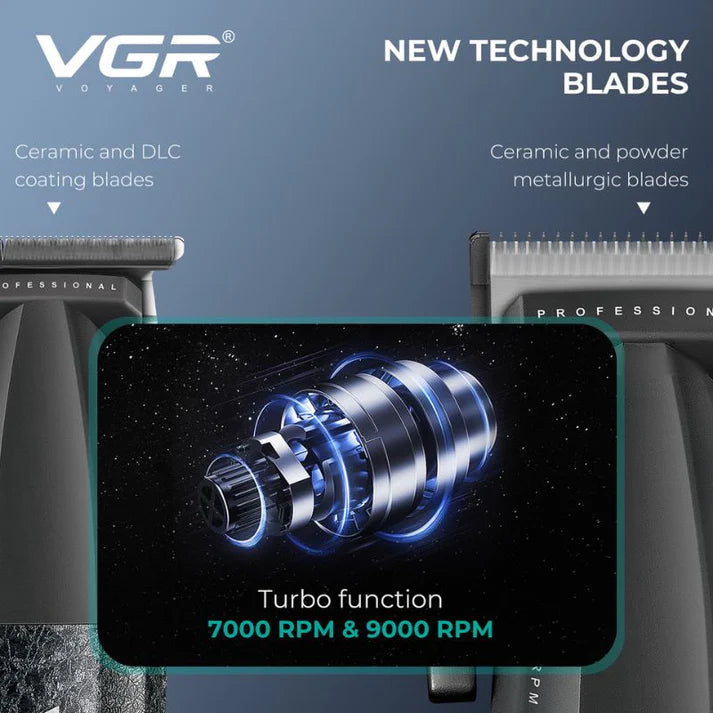 VGR V-640 S3 Professional Grooming Kit – 3-in-1 Clipper, Trimmer & Foil Shaver