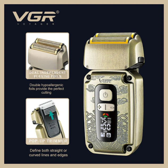 VGR V-642 Professional Grooming Kit – 3-in-1 Clipper, Trimmer & Foil Shaver