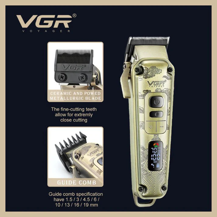 VGR V-642 Professional Grooming Kit – 3-in-1 Clipper, Trimmer & Foil Shaver