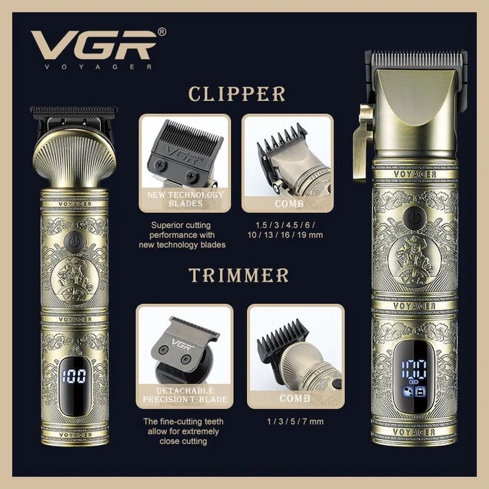 VGR V-674 Waterproof Rechargeable Cordless Electric Shaver for Men