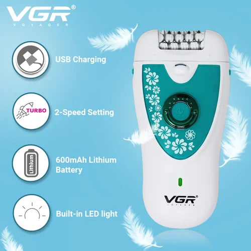 VGR V-722 Professional 2 in 1 Cordless Epilator for Women (multi color))