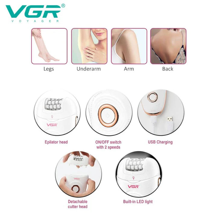 VGR V-739 Professional Ladies Epilator