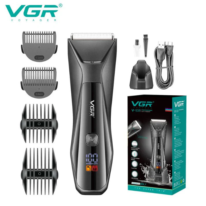 VGR V-938 Professional Cord/Cordless Body Trimmer for Men