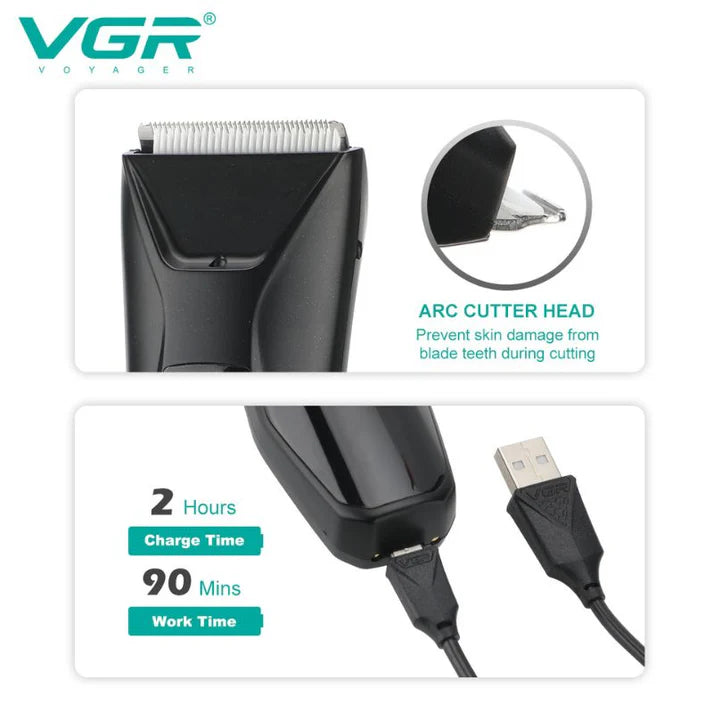 VGR V-938 Professional Cord/Cordless Body Trimmer for Men