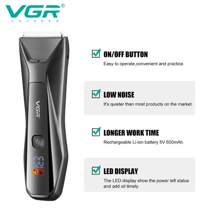 VGR V-938 Professional Cord/Cordless Body Trimmer for Men